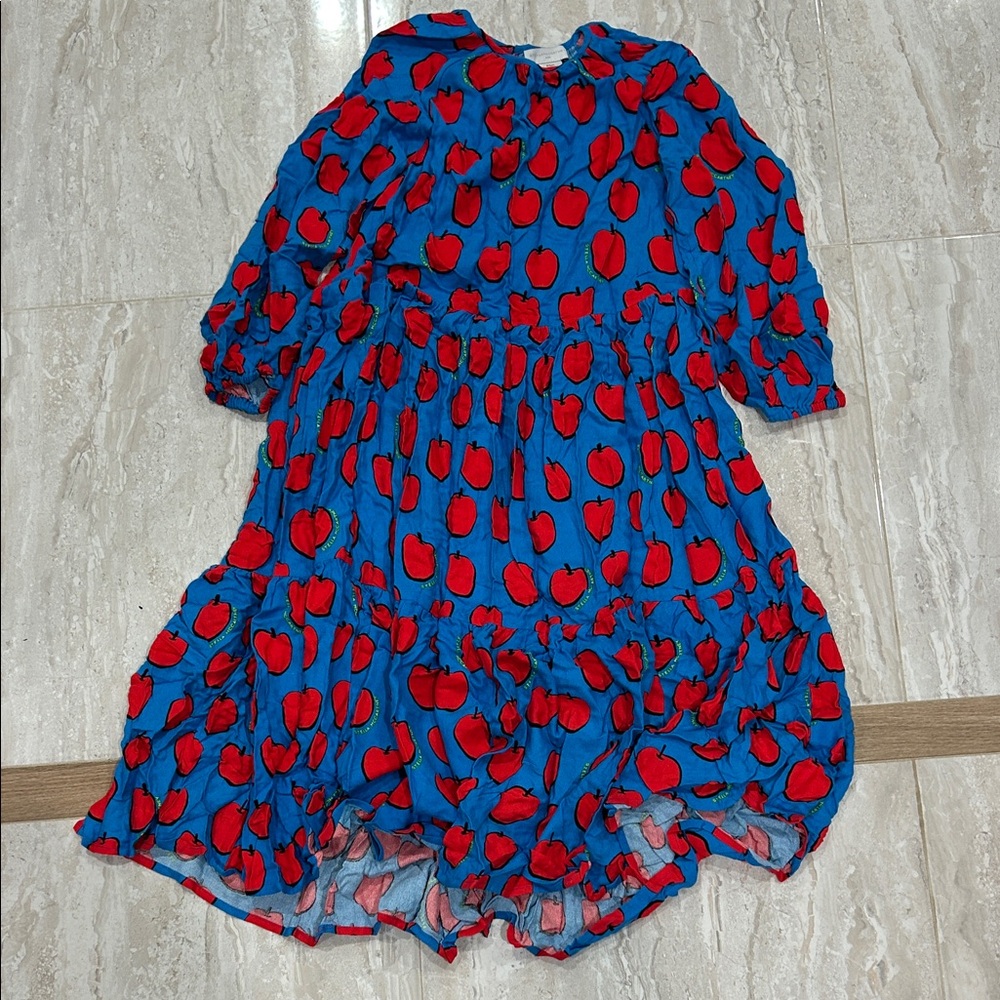 Stella McCartney Kids royal blue tiered dress